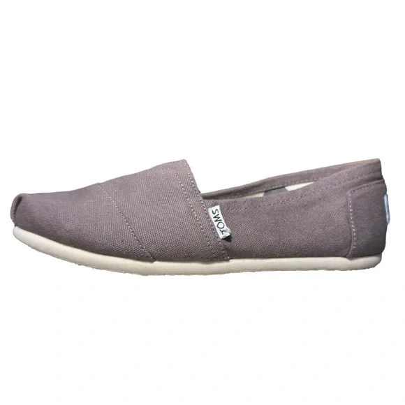 TOMS Alpargata Taupe Canvas Slip-Ons - Picture 6 of 11